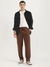 Mens Solid Relaxed Fit Trousers