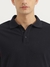 Mens Relaxed Fit Polo Neck Solid Tshirt