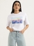Womens Regular Round Neck Graphic Print T-Shirt