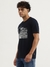 Mens Regular Round Neck Graphic Print T-Shirt