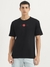 Mens Boxy Fit Round Neck Patch Work Tshirt