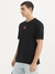 Mens Boxy Fit Round Neck Patch Work Tshirt