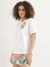 Womens Round Neck Embroidered Tshirt