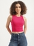 Womens Round Neck Solid Top