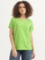Womens Round Neck Solid Tshirt