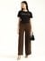 Womens Solid Straight Fit Pants