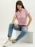 Womens Johny Collar Patterned Polo T-Shirt