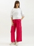 Womens Solid Wide Leg Cargo Trousers