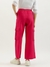 Womens Solid Wide Leg Cargo Trousers