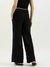 Womens Textured Wide Leg Cheese Cloth Pants