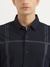 Mens Slim Fit Spread Collar Striped Shirt