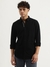 Mens Slim Spread Collar Solid Shirt