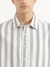 Mens Oversized Fit Spread Collar Striped Shirt