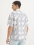 Mens Oversized Fit Spread Collar Printed Shirt
