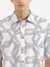 Mens Oversized Fit Spread Collar Printed Shirt