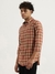 Mens Regular Spread Collar Checkered Shirt