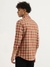 Mens Regular Spread Collar Checkered Shirt