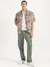 Mens Oversized Fit Spread Collar Printed Shirt
