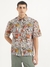 Mens Oversized Fit Spread Collar Printed Shirt