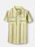 Boys Kidswear Regular Fit Mandarin Collar Seersucker Striped Shirt