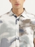 Mens Relaxed Fit Spread Collar Abstract Shirt