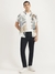 Mens Relaxed Fit Spread Collar Abstract Shirt
