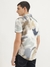 Mens Relaxed Fit Spread Collar Abstract Shirt