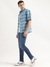 Mens Oversized Fit Spread Collar Checkered Shirt