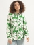 Womens Spread Collar Printed Shirt