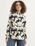 Womens Spread Collar Printed Shirt