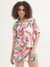 Womens Resort Collar Printed Shirt