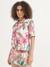 Womens Resort Collar Printed Shirt