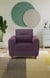 neudot Scott Single Seater Fabric Sofa | Premium Fabric Sofa | Padded Cushioned Armrest | Solid Wood Leg - Paradise Purple