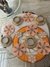 Yellow Flower Tea-light Candle Rangoli Set With Decorations
