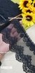 Raven Petal Dual Scallop Lace – Black SFH-295