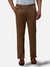 Men Super Slim Fit Solid Medium Khaki Trouser
