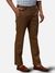 Men Super Slim Fit Solid Medium Khaki Trouser