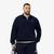 Zip-Up High Neck Interlock Sweatshirt