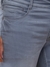 Men Slim Fit Self Design Medium Grey Jeans