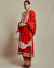 Red A Line Kurta