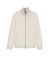 Virgin Wool Zip Cardigan With Contrast Ribbing