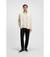 Virgin Wool Zip Cardigan With Contrast Ribbing