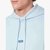 Blue Logo Label Kangaroo Pocket Hoodie