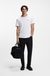 Cotton Taul T-Shirt with Striped Jacquard Trim