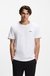 Cotton Taul T-Shirt with Striped Jacquard Trim