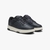 Mesh-Trim Trainers In Faux Leather
