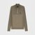 Zip-Neck Mixed-Knit Cotton Sweater