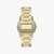 Gold Stainless Steel Round Watch