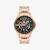 Rose Gold Stainless Steel Round Watch