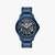 Blue Stainless Steel Round Watch
